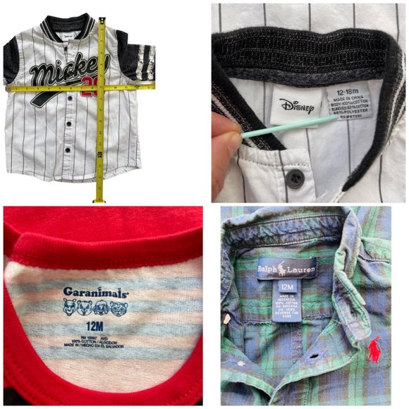 Lot of 3pcs 100% Cotton outfits Baby Boy 12-18M - Picture 3 of 13